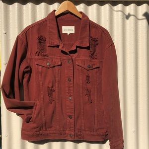 Rusty distressed jean jacket